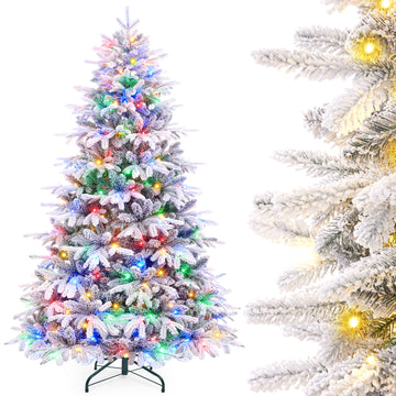 Künstlicher Weihnachtsbaum mit 10 Lichtmodi: Warmweiß & Buntlichter für  Weihnachtsdeko — Yorbay.de