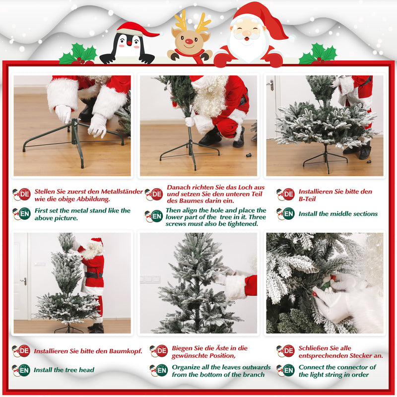 Yorbay künstlicher Weihnachtsbaum mit 10 Lichtmodi - O042 - 9 - Yorbay.de