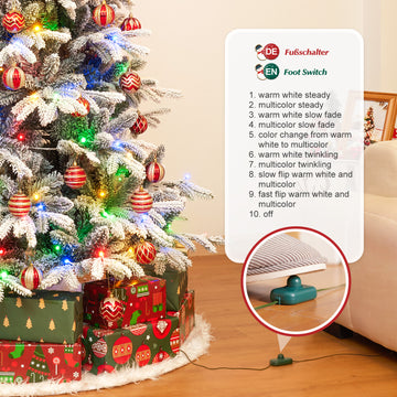 Künstlicher Weihnachtsbaum mit 10 Lichtmodi: Warmweiß & Buntlichter für  Weihnachtsdeko — Yorbay.de