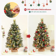 Yorbay Mini-Weihnachtsbaum mit LED-Beleuchtung und Schnee, 40 cm / 70 cm 16 - Yorbay.de