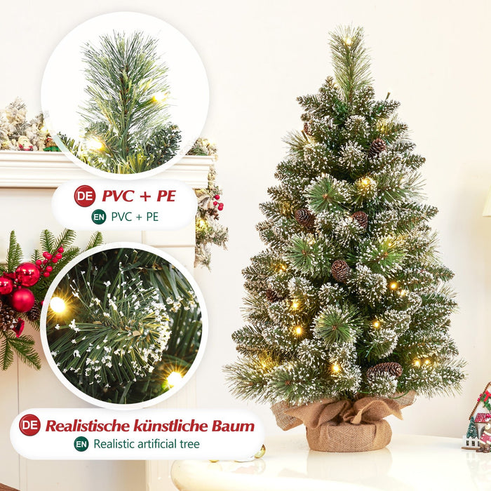 Yorbay Mini - Weihnachtsbaum mit LED - Beleuchtung und Schnee, 40 cm / 70 cm - O036 - 17 - Yorbay.de