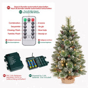 Yorbay Mini-Weihnachtsbaum mit LED-Beleuchtung und Schnee, 40 cm / 70 cm 15 - Yorbay.de
