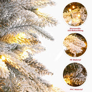 Yorbay künstlicher Weihnachtsbaum mit Schnee und warmweißen LED - Leuchten, 150 cm, 180 cm und 210 cm - O026 - 6 - Yorbay.de