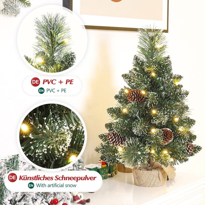 Yorbay Mini - Weihnachtsbaum mit LED - Beleuchtung und Schnee, 40 cm - O027A - 4 - Yorbay.de