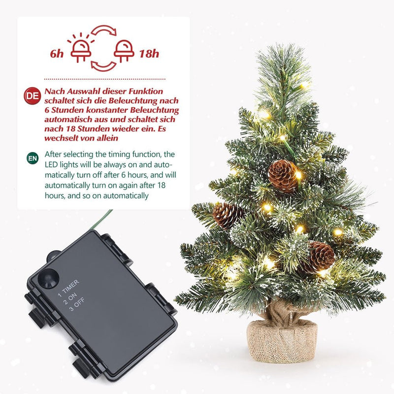 Yorbay Mini-Weihnachtsbaum mit LED-Beleuchtung und Schnee, 40 cm / 70 cm 10 - Yorbay.de