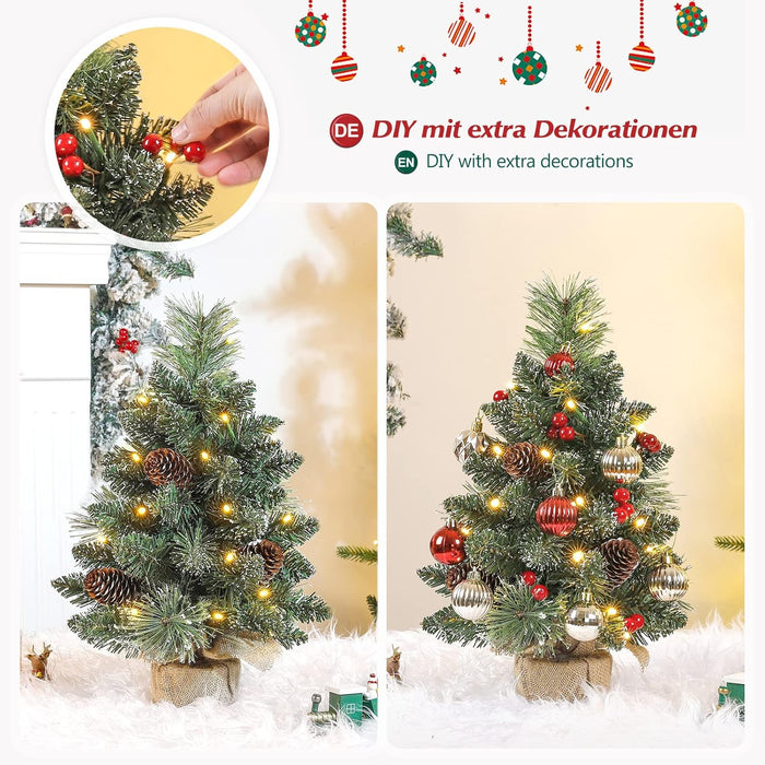 Yorbay Mini - Weihnachtsbaum mit LED - Beleuchtung und Schnee, 40 cm / 70 cm - O036 - 13 - Yorbay.de