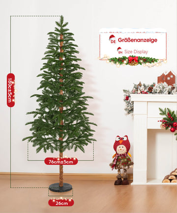 Künstlicher Weihnachtsbaum aus PE, flammhemmend, 180cm, schmal — Yorbay.de