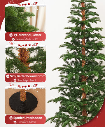 Künstlicher Weihnachtsbaum aus PE, flammhemmend, 180cm, schmal — Yorbay.de