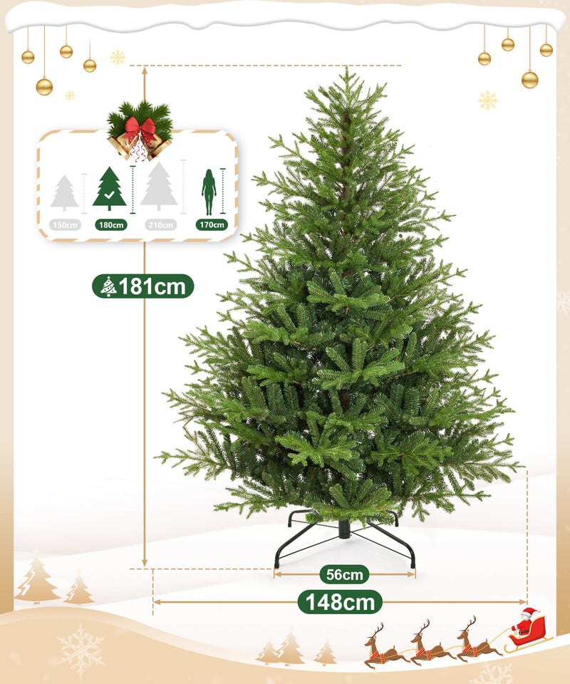 Yorbay künstlicher Weihnachtsbaum aus PE & PVC mit Eisenständer, 150 / 180 / 210 cm - O063 - 4 - Yorbay.de