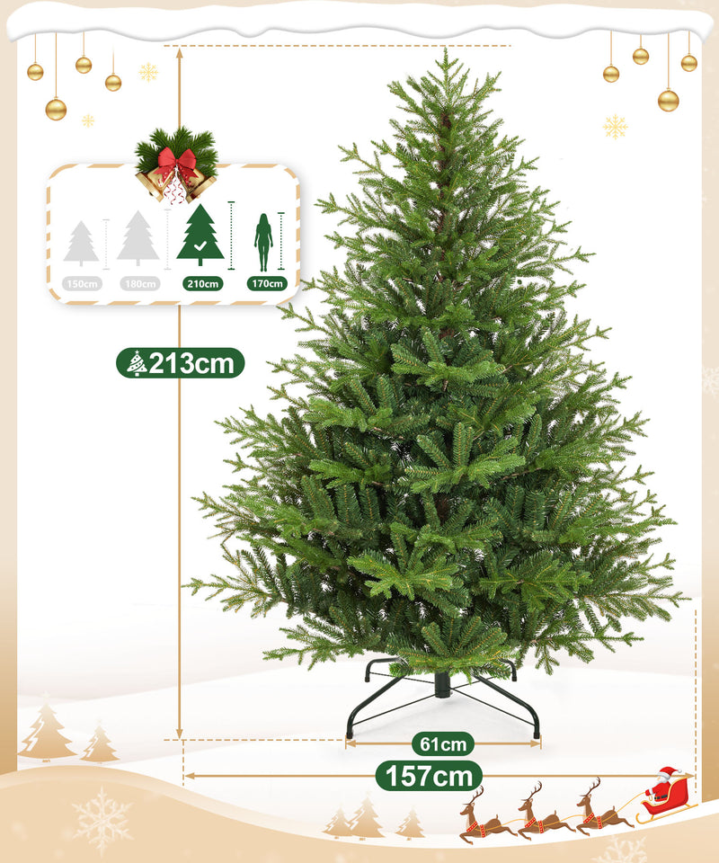 Yorbay künstlicher Weihnachtsbaum aus PE & PVC mit Eisenständer, 150 / 180 / 210 cm - O063 - 5 - Yorbay.de