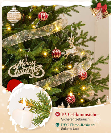 Künstlicher Weihnachtsbaum aus PE & PVC mit Eisenständer, 150 / 180 / 210  cm — Yorbay.de
