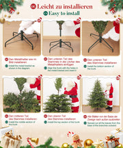 Yorbay künstlicher Weihnachtsbaum aus PE & PVC mit Eisenständer, 150 / 180 / 210 cm - O063 - 8 - Yorbay.de