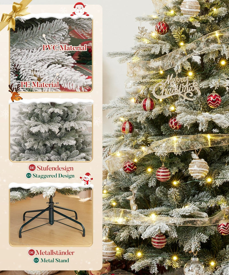 Yorbay künstlicher Weihnachtsbaum mit Schneebeflockung, 150 / 180 / 210 cm - O066 - 6 - Yorbay.de