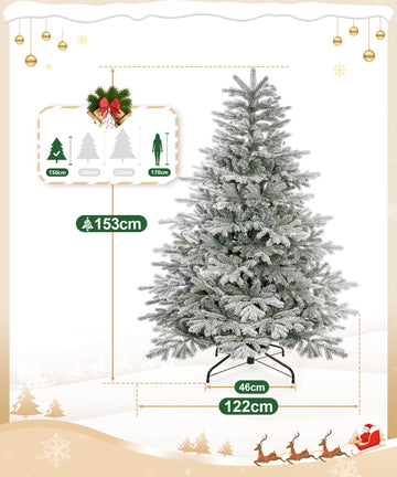 weihnachtsbaum künstlich 210 cm Künstlicher Weihnachtsbaum mit Schneebeflockung, 150 / 180 / 210 cm —  Yorbay.de