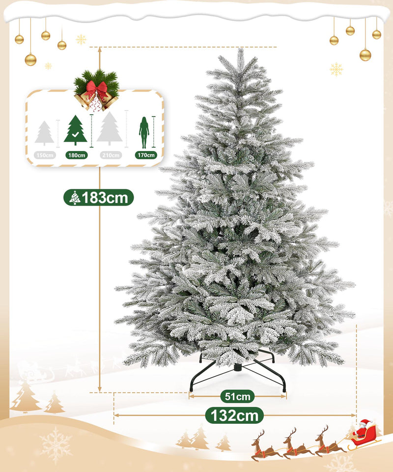 Yorbay künstlicher Weihnachtsbaum mit Schneebeflockung, 150 / 180 / 210 cm - O066 - 4 - Yorbay.de