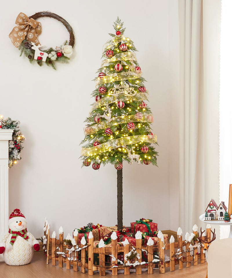 Yorbay künstlicher Weihnachtsbaum mit warmweißer Beleuchtung, flammhemmend, 180cm - O069 - 8 - Yorbay.de