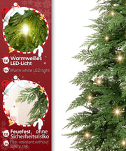 Yorbay künstlicher Weihnachtsbaum mit warmweißer Beleuchtung, flammhemmend, 180cm - O069 - 4 - Yorbay.de