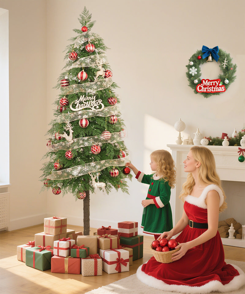 Yorbay künstlicher Weihnachtsbaum mit warmweißer Beleuchtung, flammhemmend, 180cm - O069 - 7 - Yorbay.de