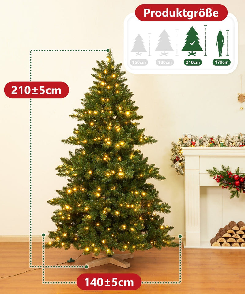 Yorbay künstlicher Weihnachtsbaum mit LED - Beleuchtung, warmweiß, 150 / 180 / 210 cm - O074 - 3 - Yorbay.de