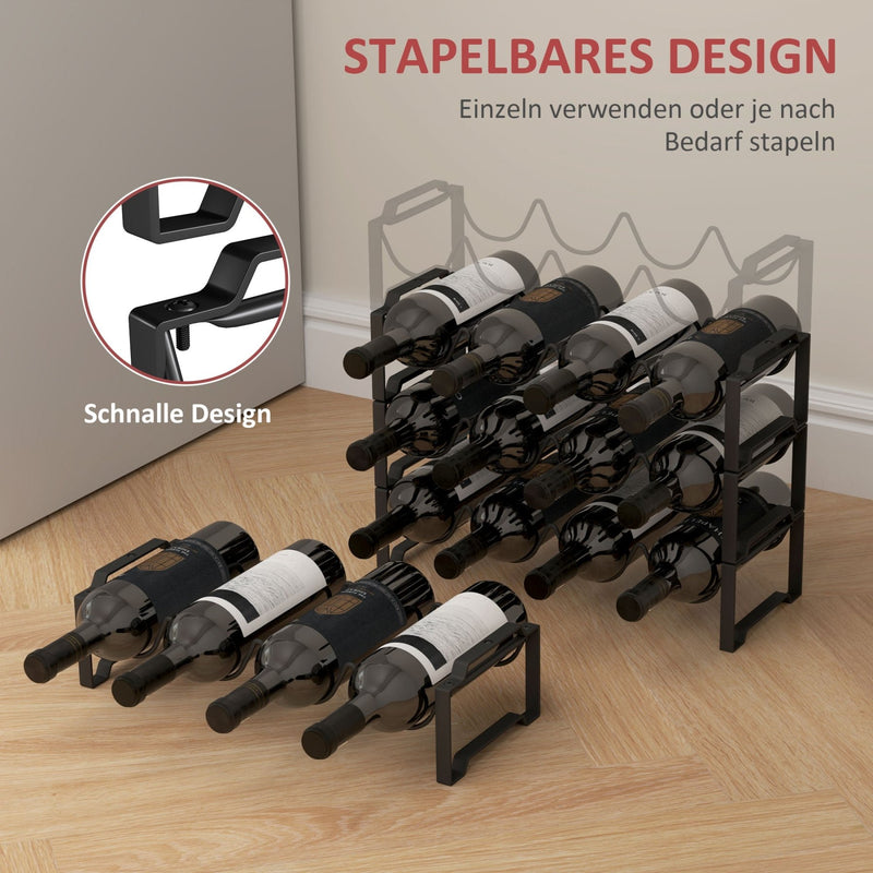 Weinregal für 16 Flaschen - YB - T3323P297141 - 5 - Yorbay.de
