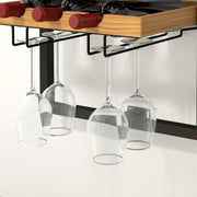 Weinregal wandmontierbar für 15 Flaschen & 4 Weingläser - YB - T3323P305370 - 6 - Yorbay.de