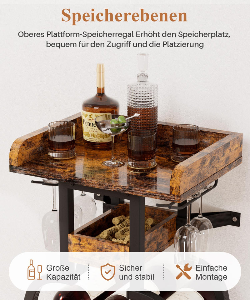 Yorbay Freistehendes Weinregal für 15 Flaschen mit Glashaltern - YB048 - T046A - 6 - Yorbay.de