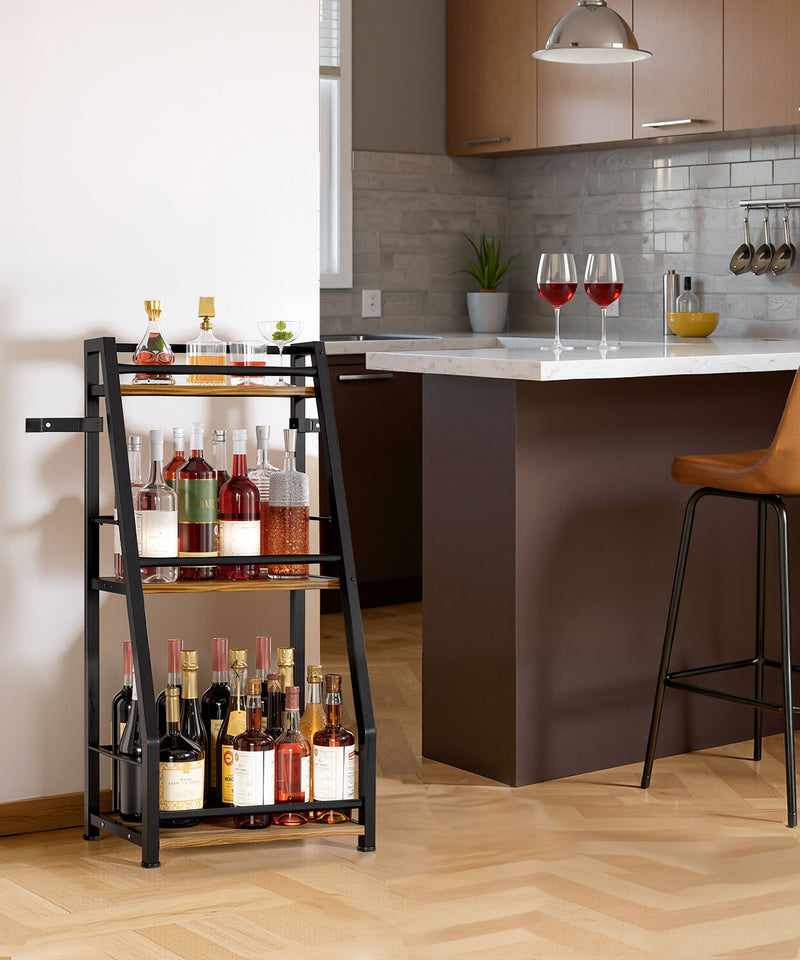 Yorbay Weinregal mit Eisenrahmen, 3 - Lagiger Flaschenregal - YB084 - T068 - 7 - Yorbay.de