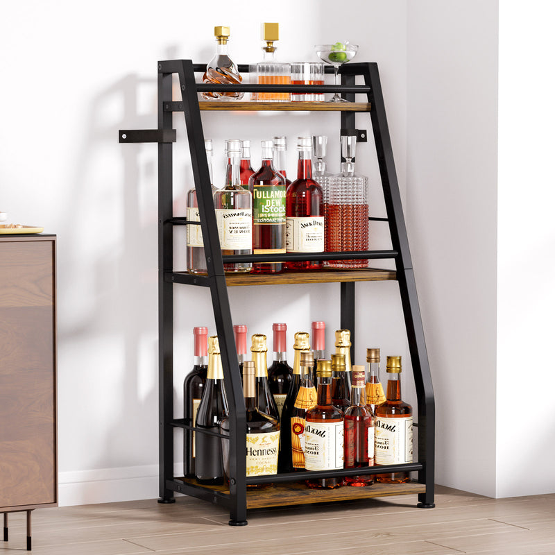 Yorbay Weinregal mit Eisenrahmen, 3 - Lagiger Flaschenregal - YB084 - T068 - 2 - Yorbay.de