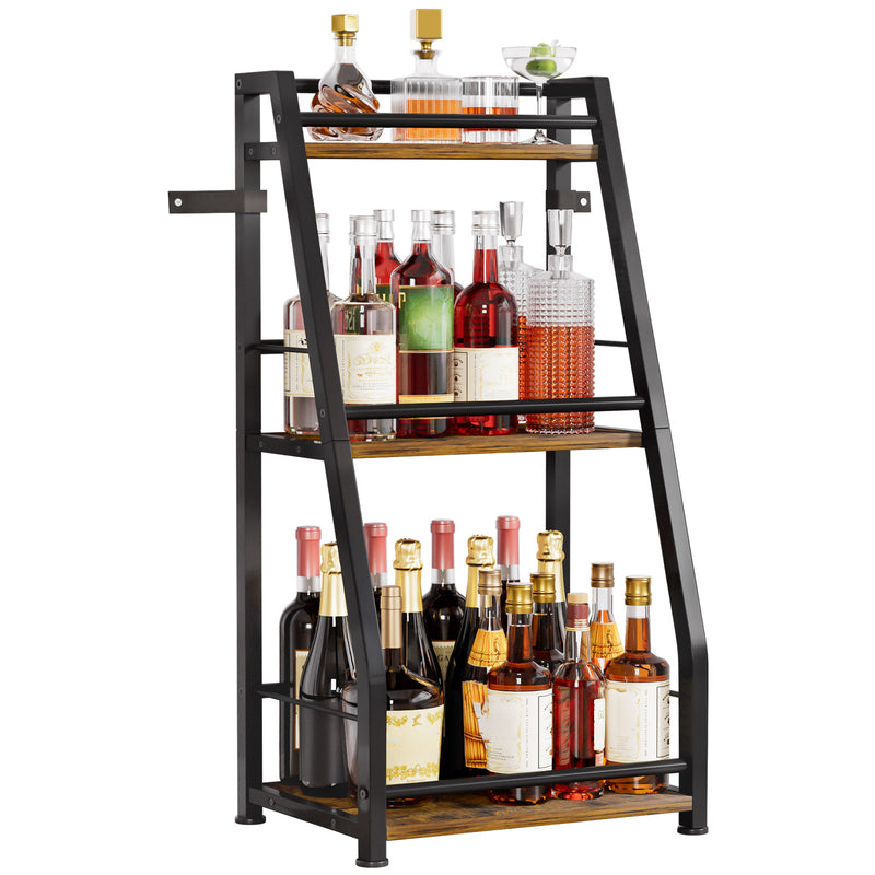 Yorbay Weinregal mit Eisenrahmen, 3 - Lagiger Flaschenregal - YB084 - T068 - 1 - Yorbay.de