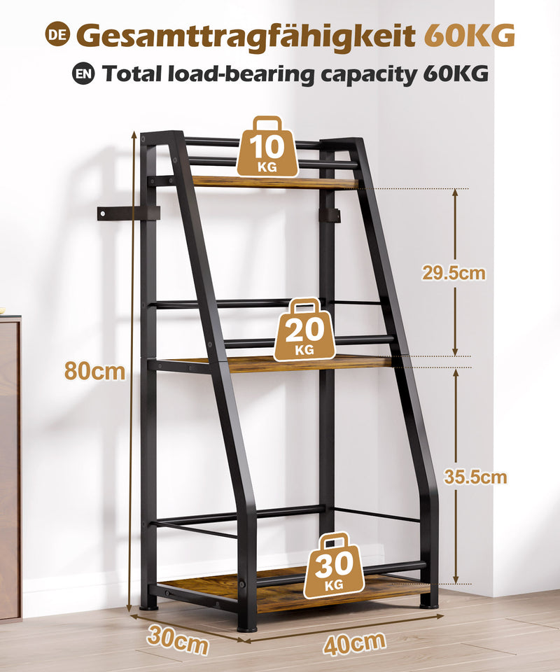 Yorbay Weinregal mit Eisenrahmen, 3 - Lagiger Flaschenregal - YB084 - T068 - 3 - Yorbay.de