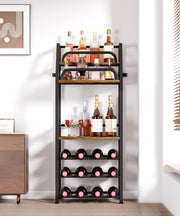 Yorbay Weinregal mit 6 Ebenen für 12 Flaschen, 42 x 29 x 102 cm - YB085 - T069 - 7 - Yorbay.de