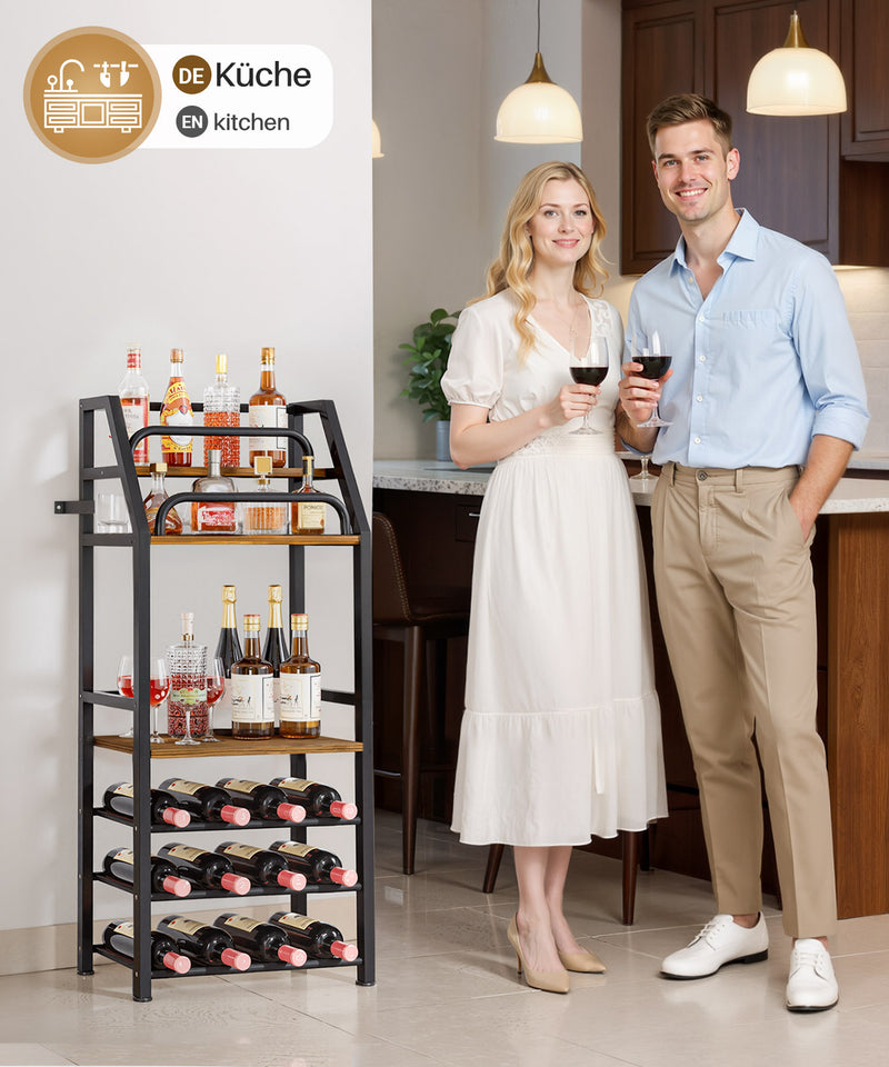 Yorbay Weinregal mit 6 Ebenen für 12 Flaschen, 42 x 29 x 102 cm - YB085 - T069 - 8 - Yorbay.de