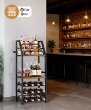 Yorbay Weinregal mit 6 Ebenen für 12 Flaschen, 42 x 29 x 102 cm - YB085 - T069 - 9 - Yorbay.de