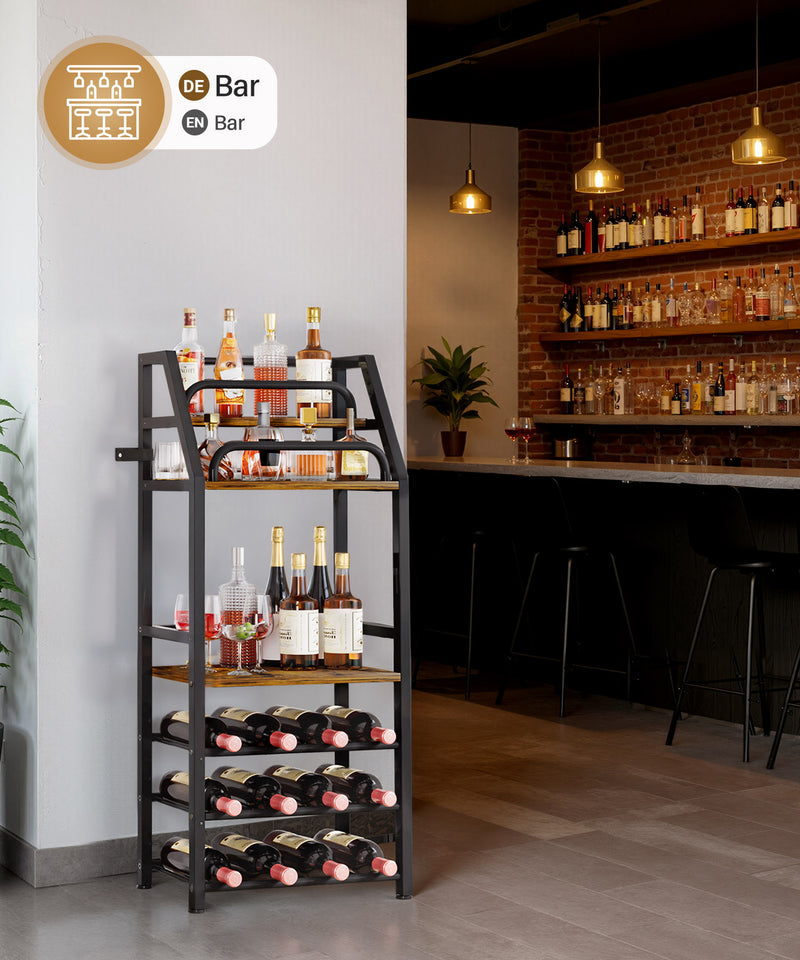 Yorbay Weinregal mit 6 Ebenen für 12 Flaschen, 42 x 29 x 102 cm - YB085 - T069 - 9 - Yorbay.de