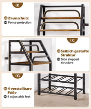 Yorbay Weinregal mit 6 Ebenen für 12 Flaschen, 42 x 29 x 102 cm - YB085 - T069 - 5 - Yorbay.de