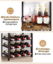 Yorbay Weinregal mit 6 Ebenen für 12 Flaschen, 42 x 29 x 102 cm - YB085 - T069 - 6 - Yorbay.de