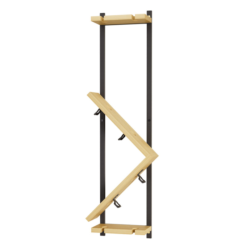 Yorbay Wand-Weinregal für 4 Flaschen und 4 Gläser