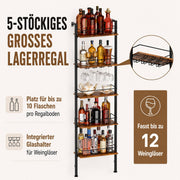 Yorbay 5-stufiges Wand- & Stand-Weinregal mit LED - YS033-T115 - 5 - Yorbay.de