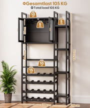 Yorbay Freistehendes Weinregal für 20 Flaschen und 12 Weingläser - YB073 - Z101 - 3 - Yorbay.de