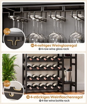 Yorbay Freistehendes Weinregal für 20 Flaschen und 12 Weingläser - YB073 - Z101 - 4 - Yorbay.de