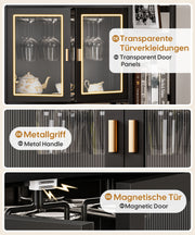 Yorbay Freistehendes Weinregal für 20 Flaschen und 12 Weingläser - YB073 - Z101 - 5 - Yorbay.de