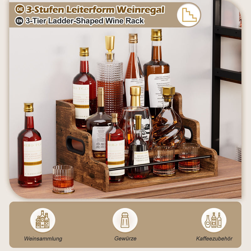 Yorbay Tisch - Weinregal 3 - stufig für 12 Flaschen - YB109 - D059 - 4 - Yorbay.de