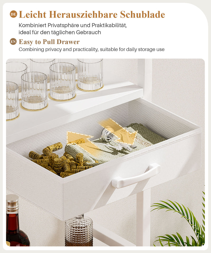 Yorbay Freistehendes Weinregal für 16 Flaschen und 9 Weingläser