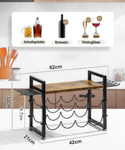 Yorbay Freistehendes Weinregal mit Gläserhalter 3 - Yorbay.de