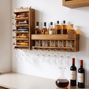 Yorbay Weinregal aus Holz mit Glashalter - D03 - 2 - Yorbay.de