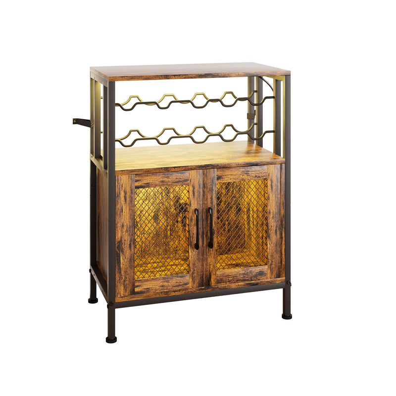 Yorbay Weinschrank mit Flaschenregal, Glashalter und RGB - LED - Beleuchtung - YS023-T102 - 1 - Yorbay.de