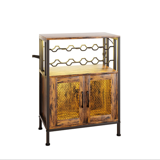 Yorbay Weinschrank mit Flaschenregal, Glashalter und RGB - LED - Beleuchtung - YS023-T102 - 1 - Yorbay.de