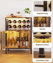 Yorbay Weinschrank mit Flaschenregal, Glashalter und RGB - LED - Beleuchtung - YS023-T102 - 5 - Yorbay.de