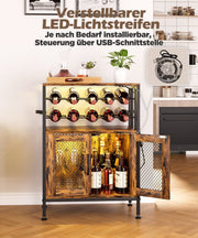 Yorbay Weinschrank mit Flaschenregal, Glashalter und RGB - LED - Beleuchtung - YS023-T102 - 7 - Yorbay.de