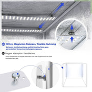 Yorbay Fotostudio 60 x 60 x 60 cm mit dimmbarer LED - Beleuchtung und 4 Hintergrundpapieren - F08A - 3 - Yorbay.de